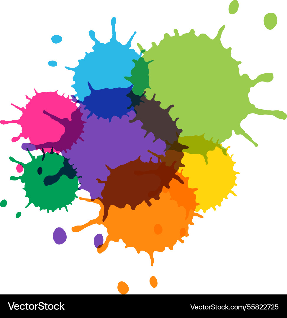 Dynamic featuring overlapping colorful paint Dynamic featuring overlapping colorful paint Vector Image