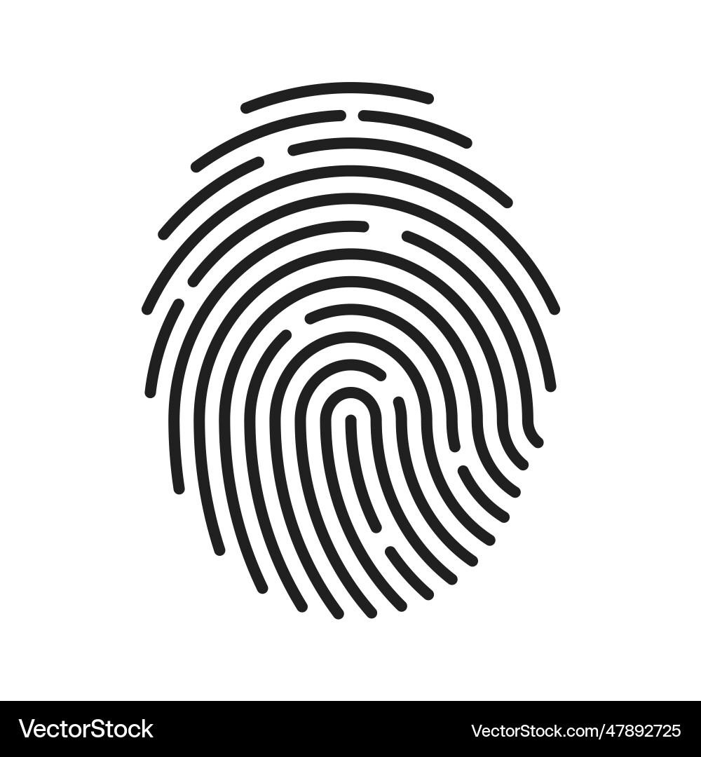 Fingerprint icon signature concept for password Fingerprint icon signature concept for password vector image