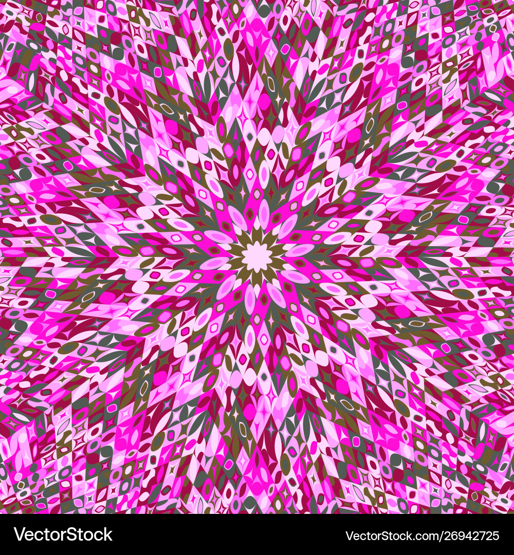 Hypnotic colorful dynamic tiled pattern mosaic vector image