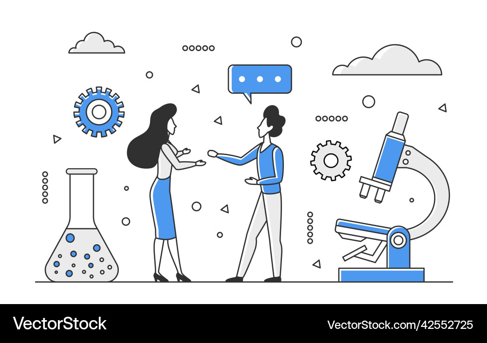 Laboratory science research and theory testing vector image