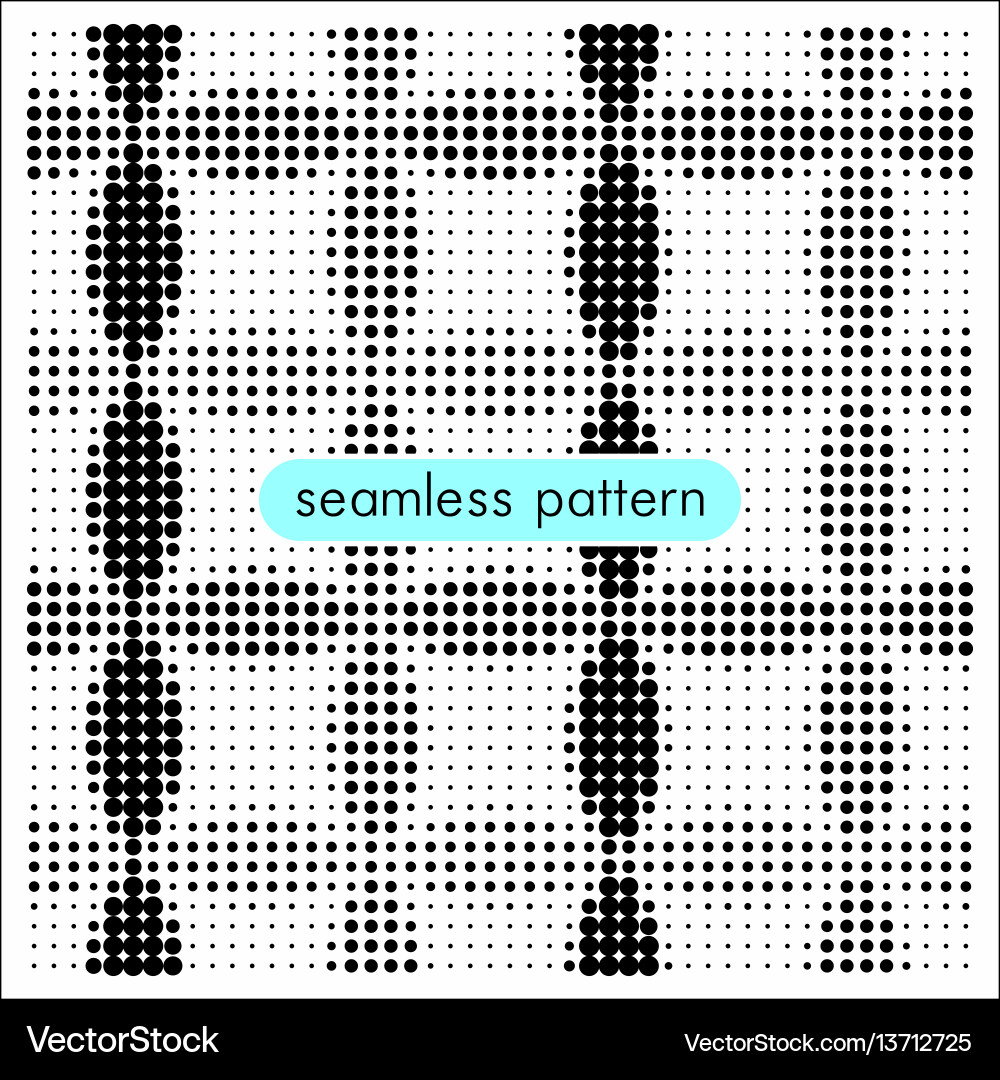Seamless patterns with halftone dots 13 vector image