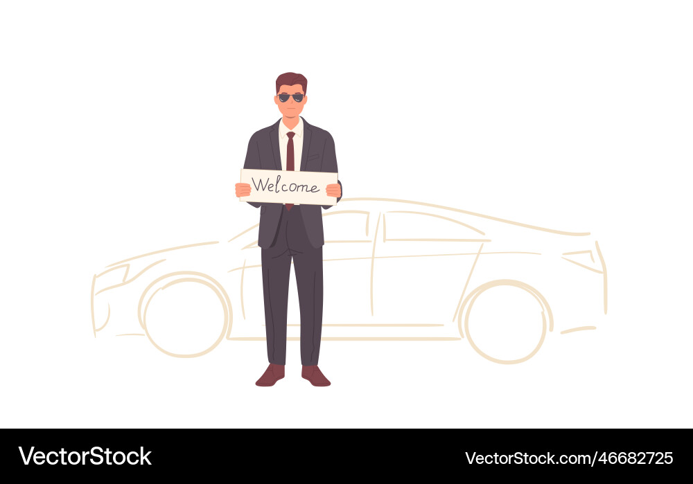 Serious bodyguard wearing formal suit Serious bodyguard wearing formal suit vector image