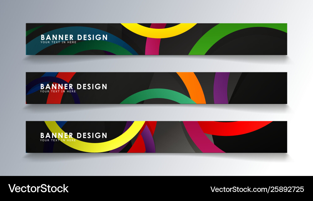 Set rectangular banner with a circle background Set rectangular banner with a circle background vector image