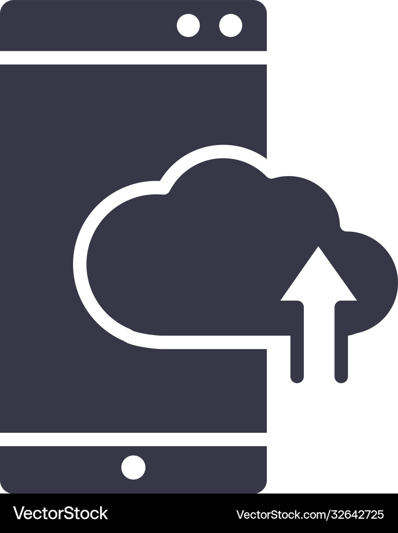 Smartphone Cloud Computing Daten hochladen Smartphone Cloud Computing Daten hochladen vektorbild