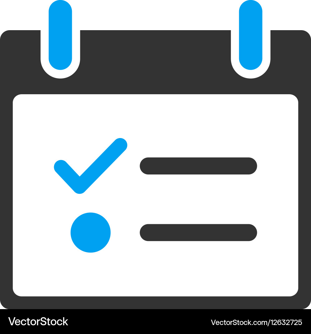 Todo list calendar day toolbar icon Vector Image