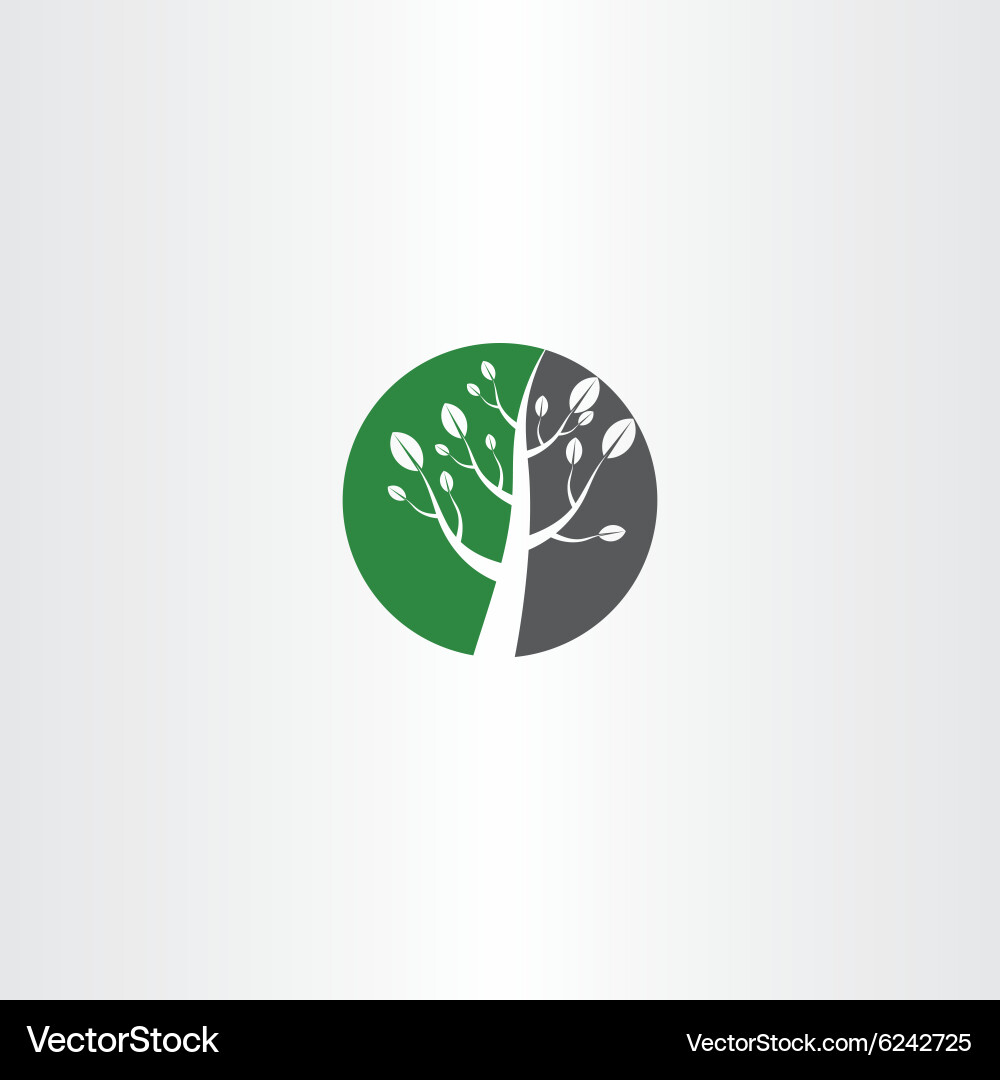 Tree Icon - Circular Logo Element vector image