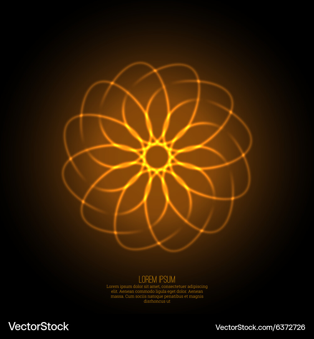 Abstract background with luminous fractal vector image