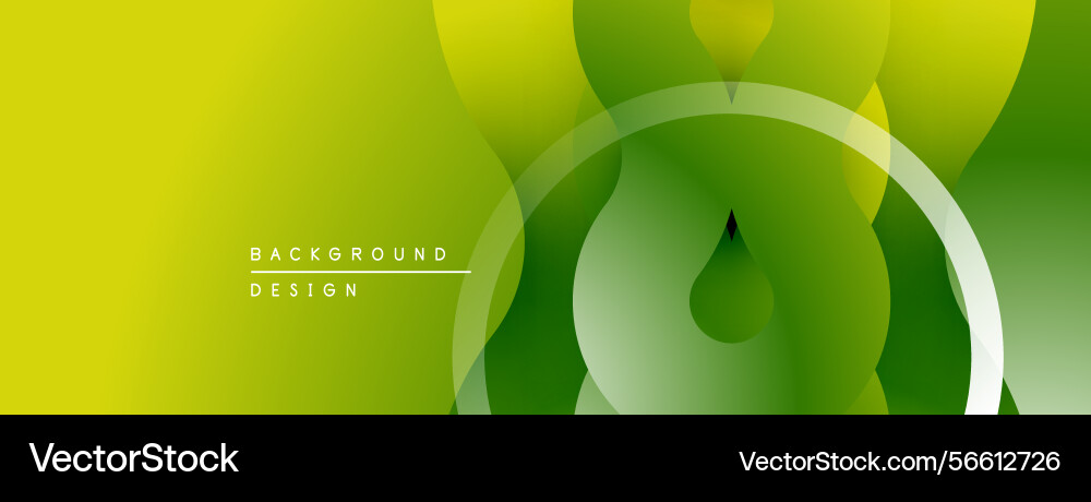 Abstract green background overlapping shapes Vector Image