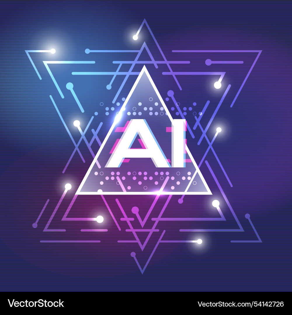 Concept of artificial intelligence ai Vector Image