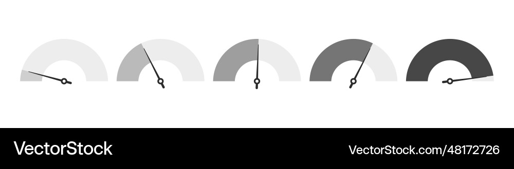 Dashboard speedometer icon dial meter indicates vector image