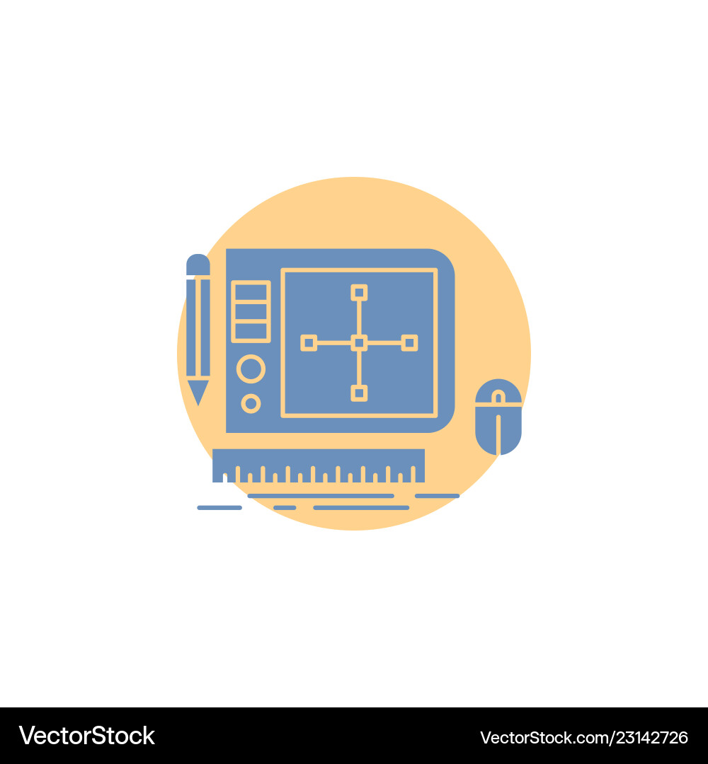 Design graphic tool software web designing glyph Design graphic tool software web designing glyph vector image