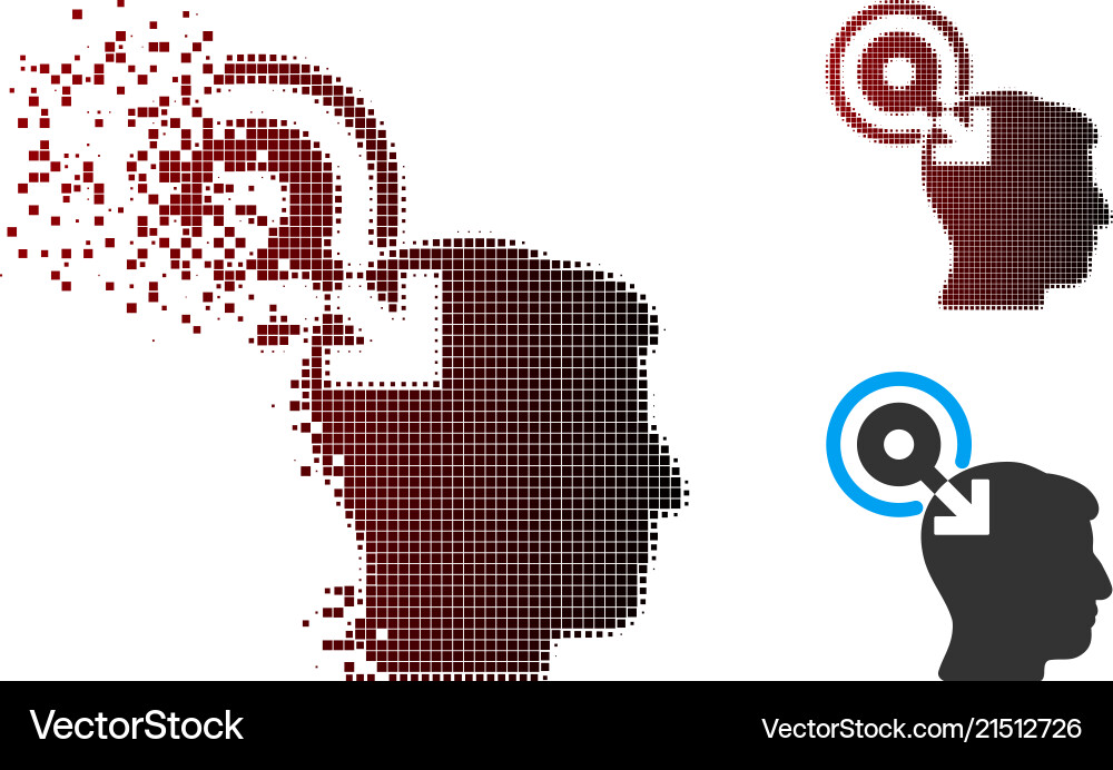 Dispersed pixel halftone brain interface plug-in Dispersed pixel halftone brain interface plug-in vector image