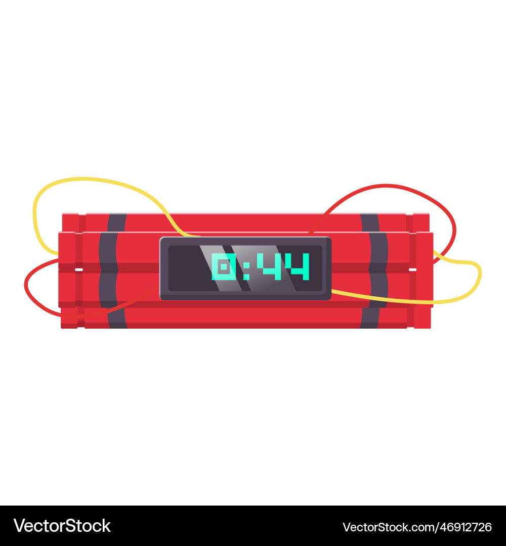 Dynamite with timer clean icon design element Dynamite with timer clean icon design element vector image