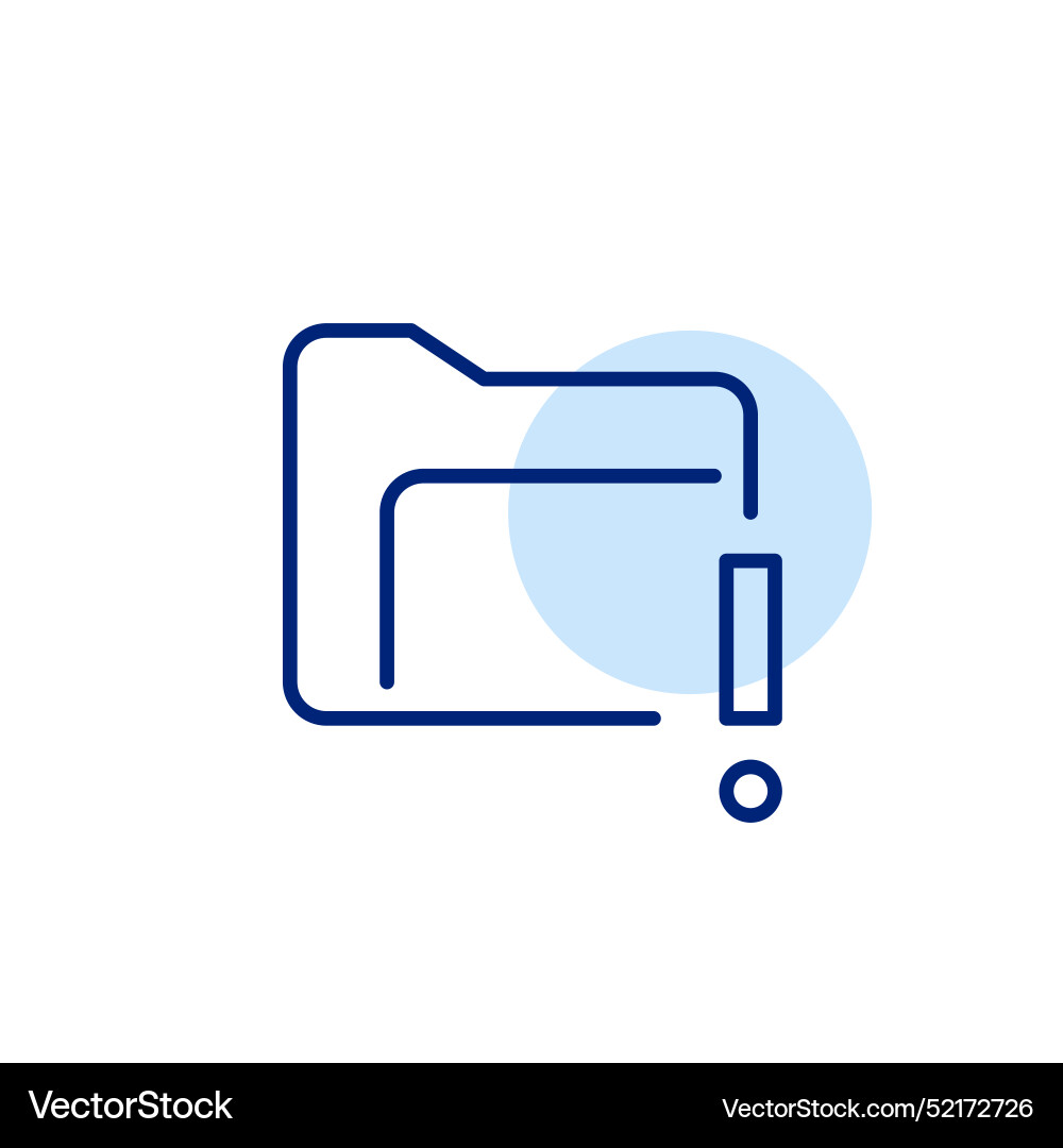 File folder and exclamation mark system data File folder and exclamation mark system data vector image