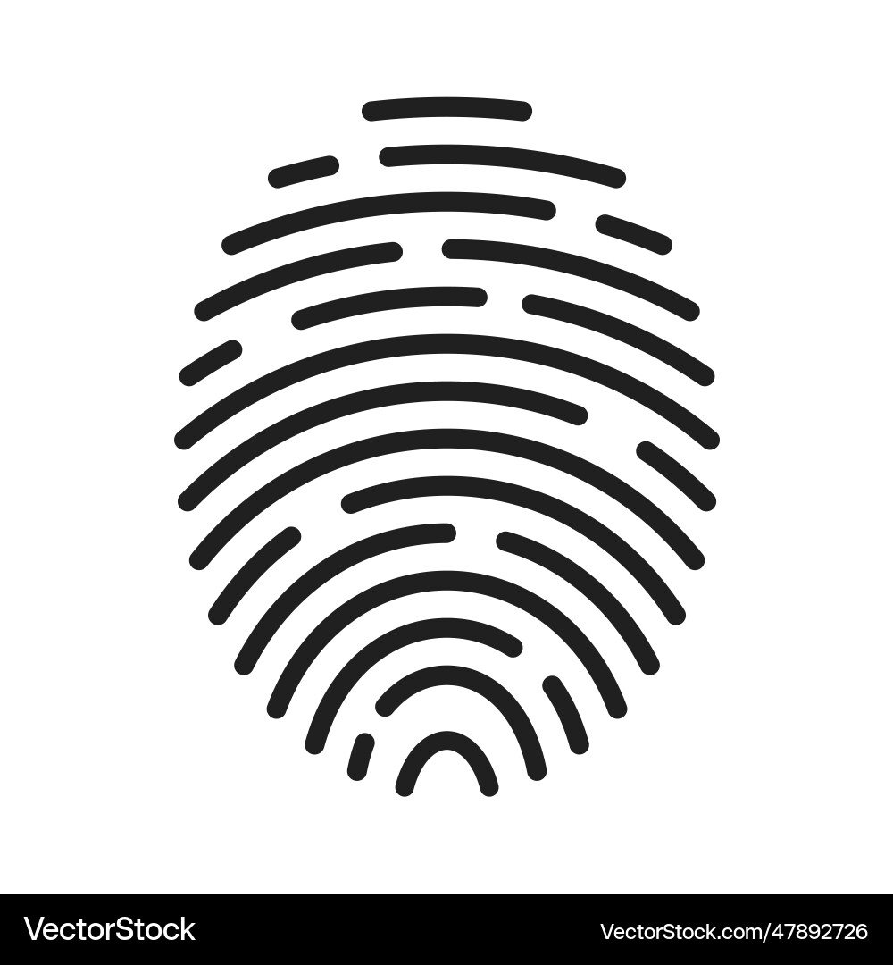 Fingerprint icon signature concept for password Fingerprint icon signature concept for password vector image