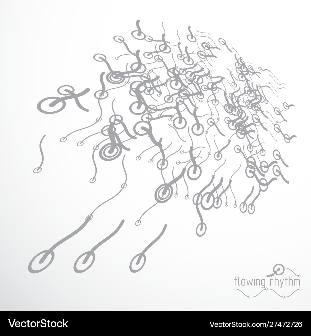 Flowing stripes abstract wave lines for use vector image