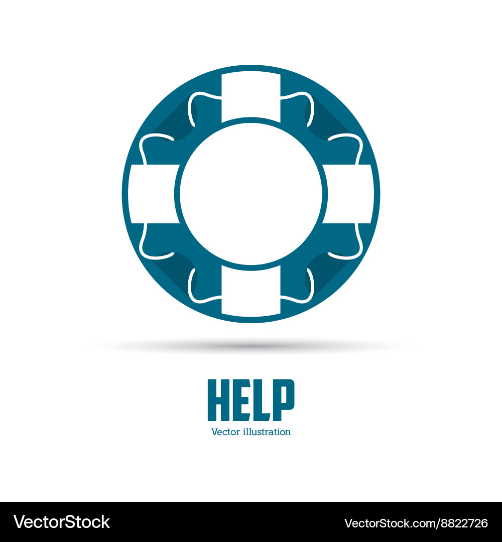 Help design question mark icon flat vector image
