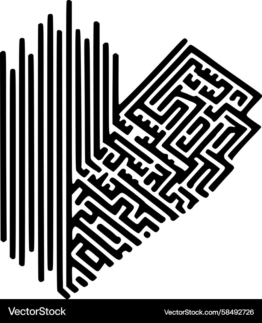 Intricate Maze Pattern Vector Image
