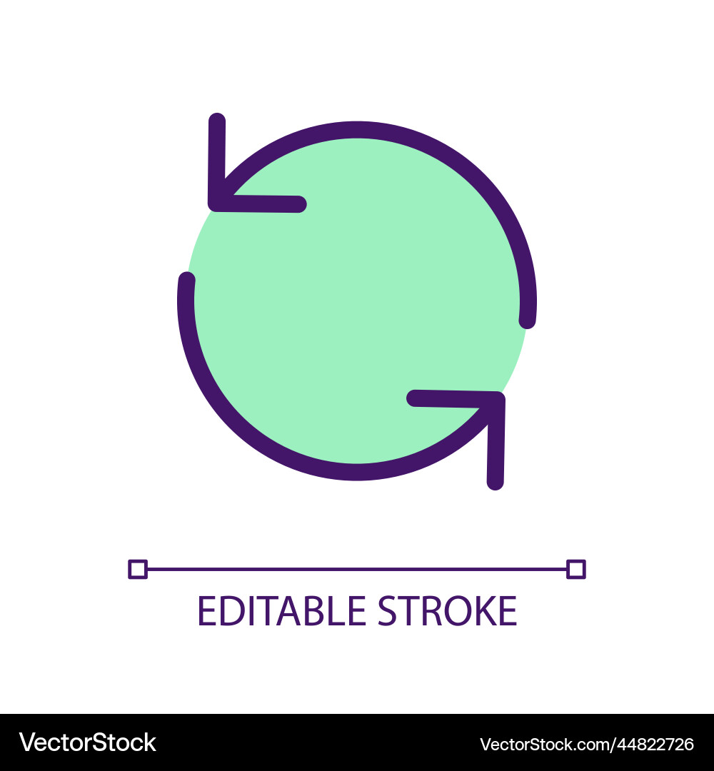 Reload pixel perfect rgb color ui icon Vector Image