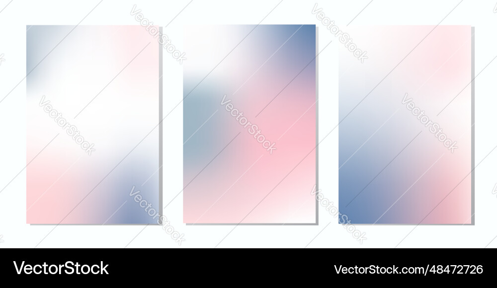 Set of gradient backgrounds vector image