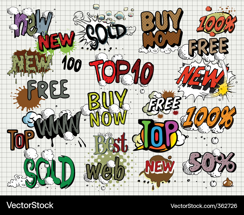 Set of price tags Vector Image