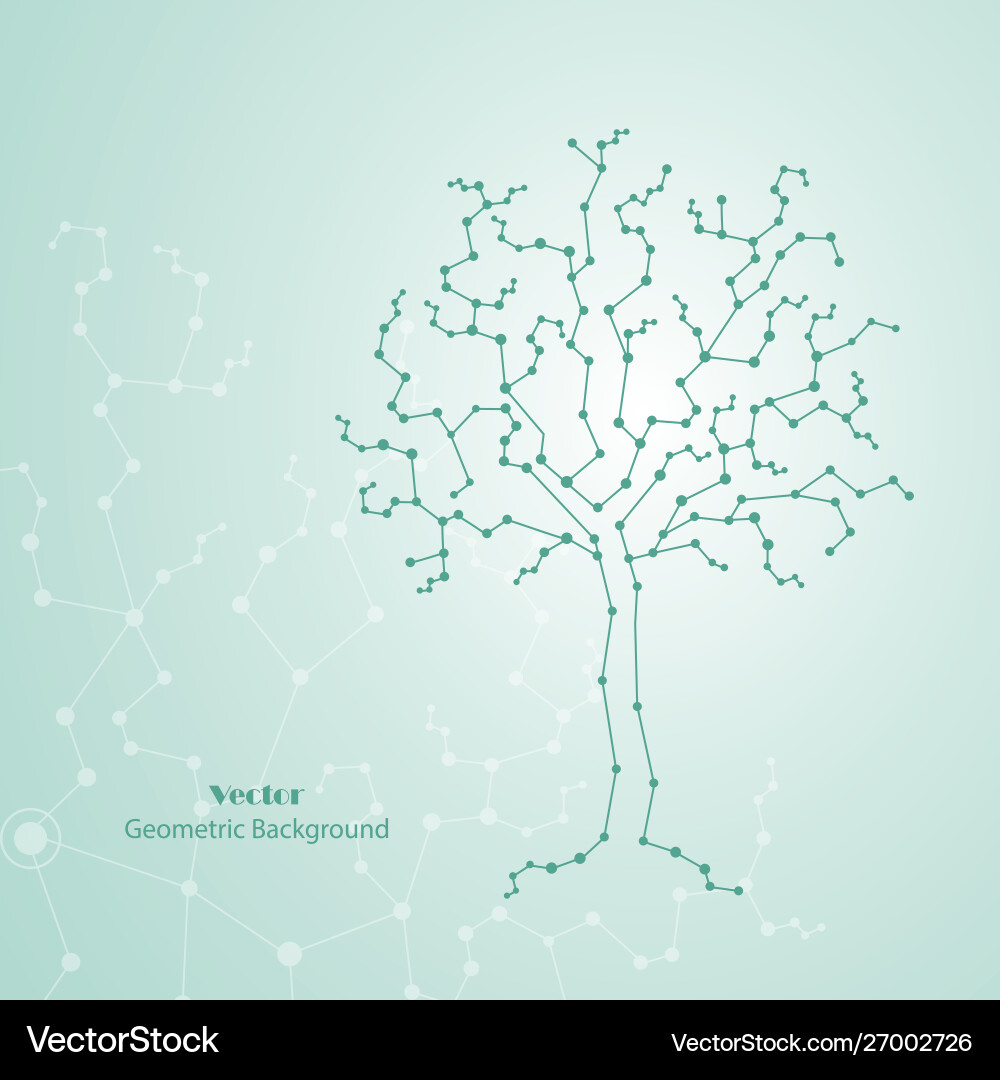 White science tree made connected lines White science tree made connected lines vector image
