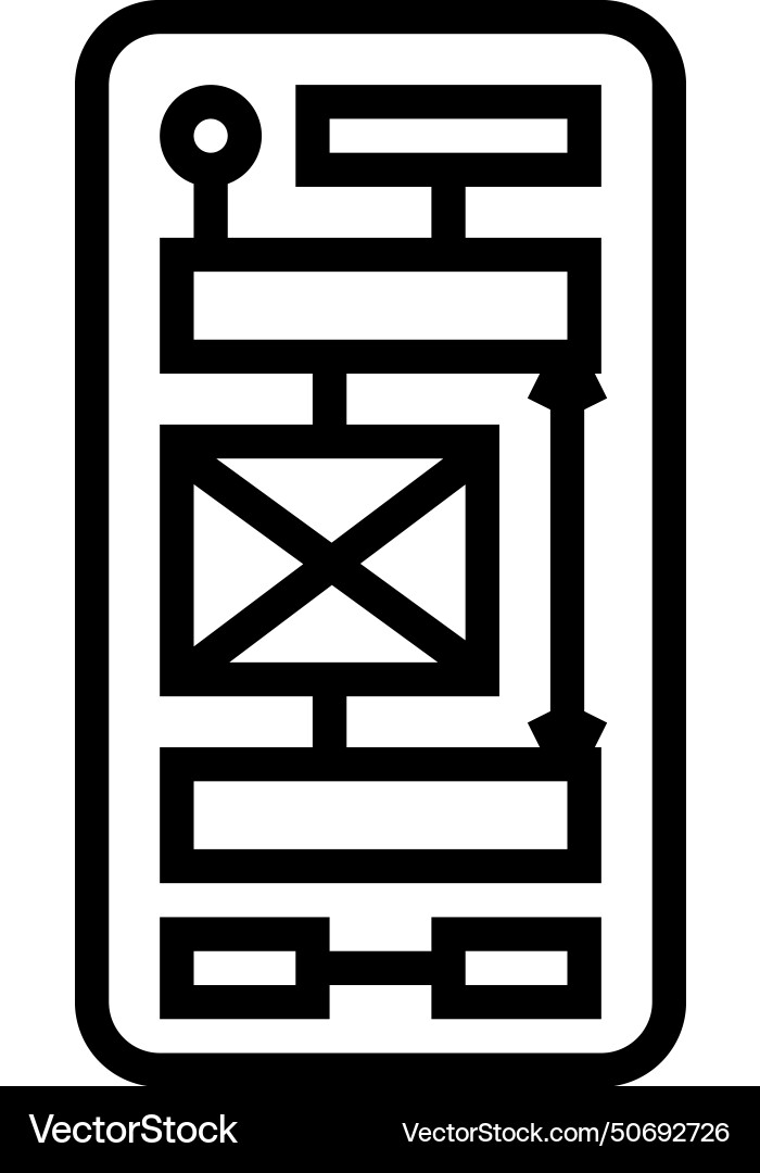 White space ux ui design line icon White space ux ui design line icon vector image