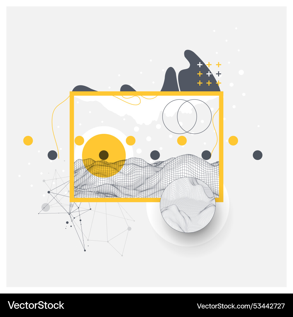 Abstract art wireframe background modern science Abstract art wireframe background modern science vector image