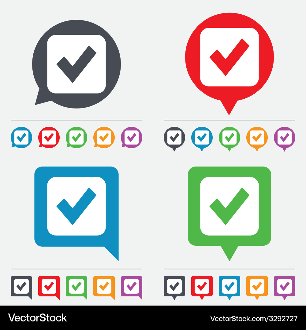 Check mark sign icon checkbox button vector image