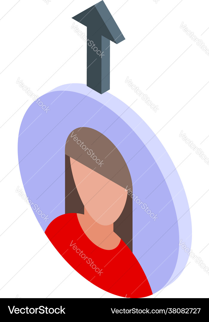 Delete user avatar icon isometric style Delete user avatar icon isometric style vector image
