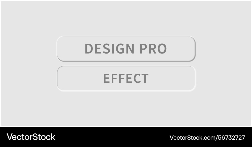 Neumorphic ui button set with donate and design vector image
