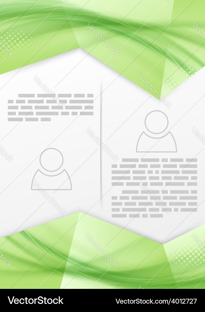 Print booklet green soft smooth line design vector image
