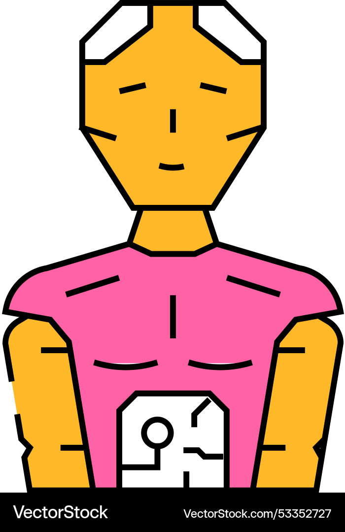 Robotics tech enthusiast icon color Vector Image