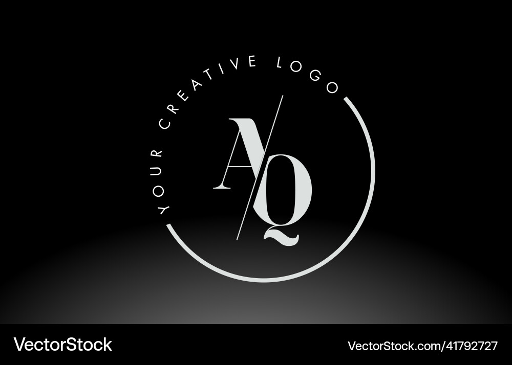 Weiß aq serif Buchstaben Logo Design mit kreativen Weiß aq serif Buchstaben Logo Design mit kreativen vektorbild