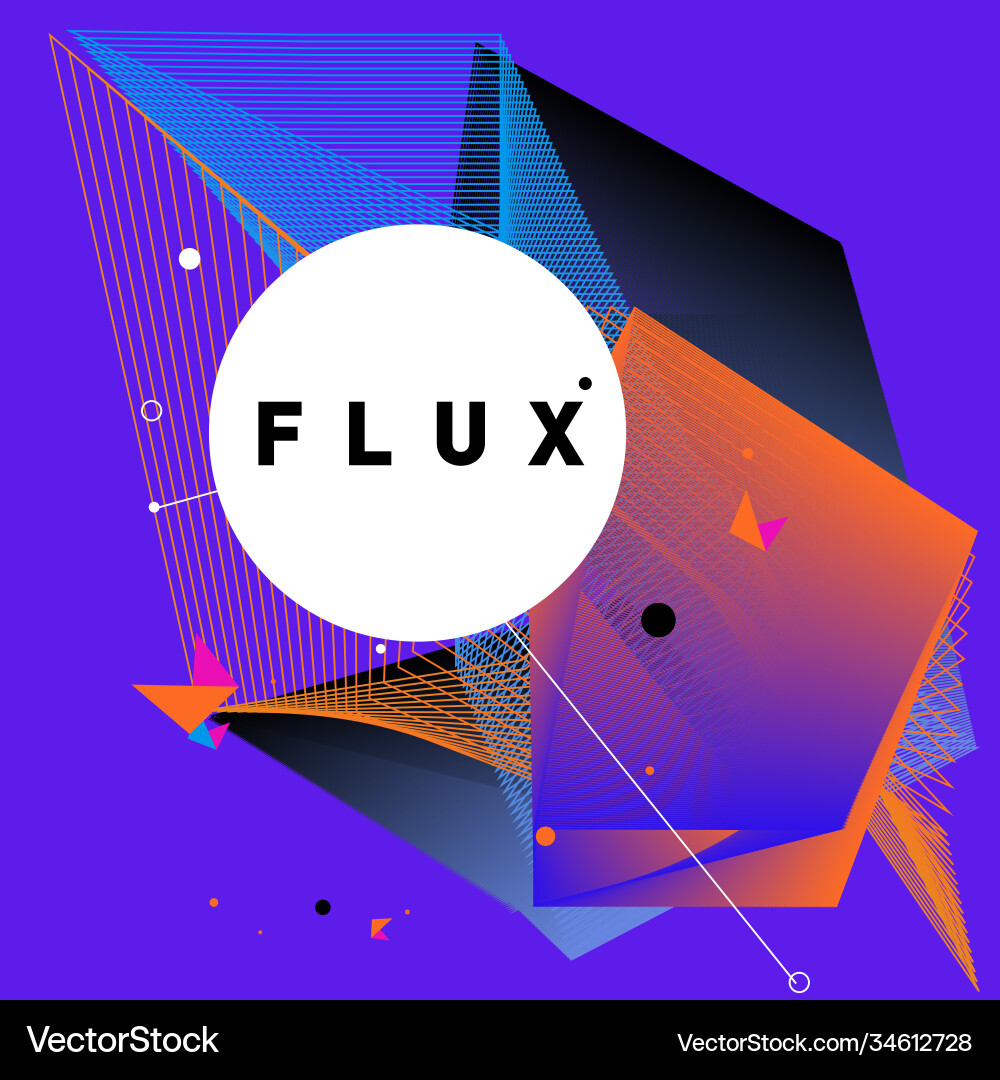 3d colorful wave background dynamic flux effect Vector Image