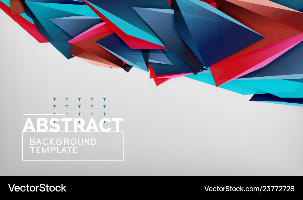 Abstract color triangles geometric background Abstract color triangles geometric background Vector Image
