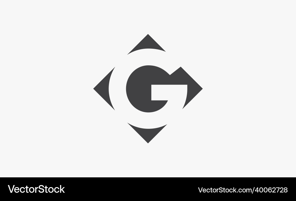 Abstrakter Buchstabe g Logo negativer Raum isoliert Abstrakter Buchstabe g Logo negativer Raum isoliert vektorbild
