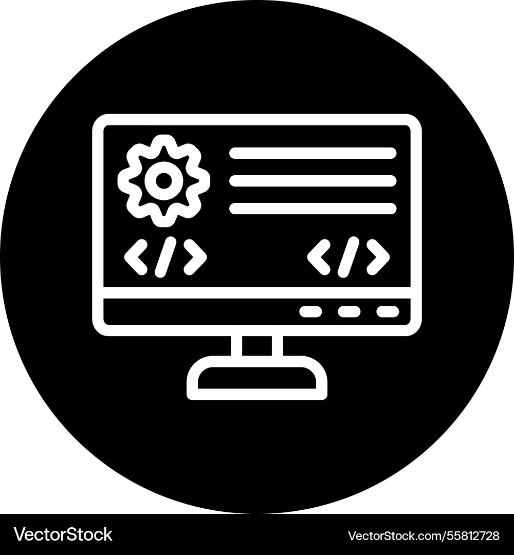 Backend icon design vector image