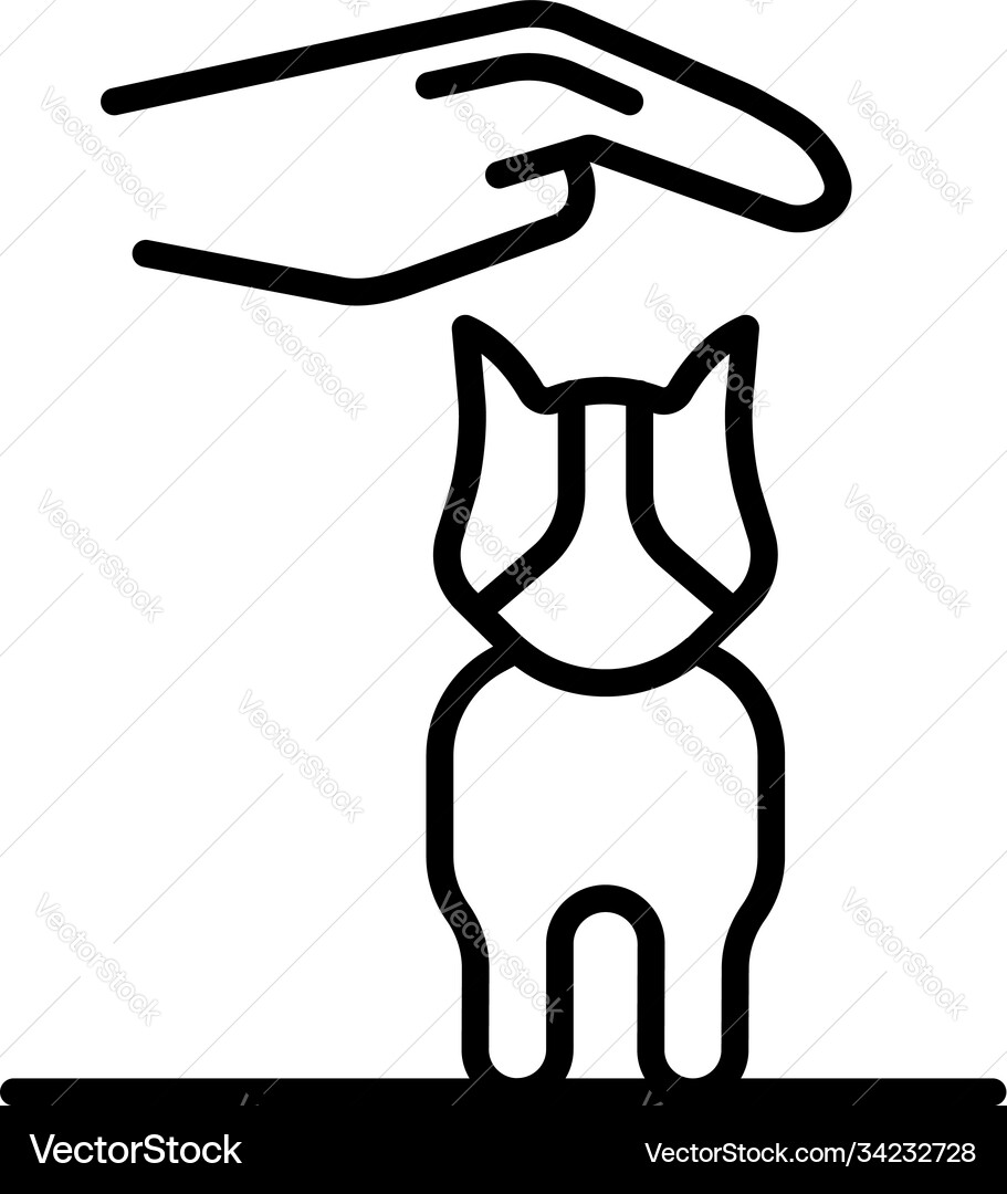 Care puppy dog icon outline style Care puppy dog icon outline style vector image