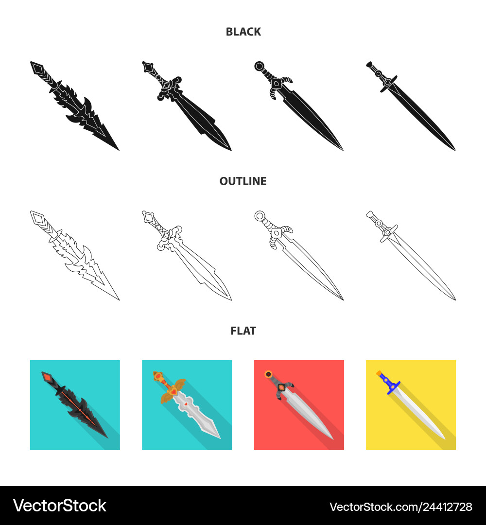 Design of game and armor icon collection vector image