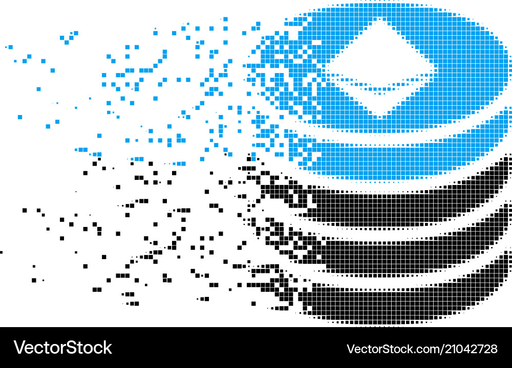 Ethereum coin stack dissolving pixel icon Ethereum coin stack dissolving pixel icon vector image