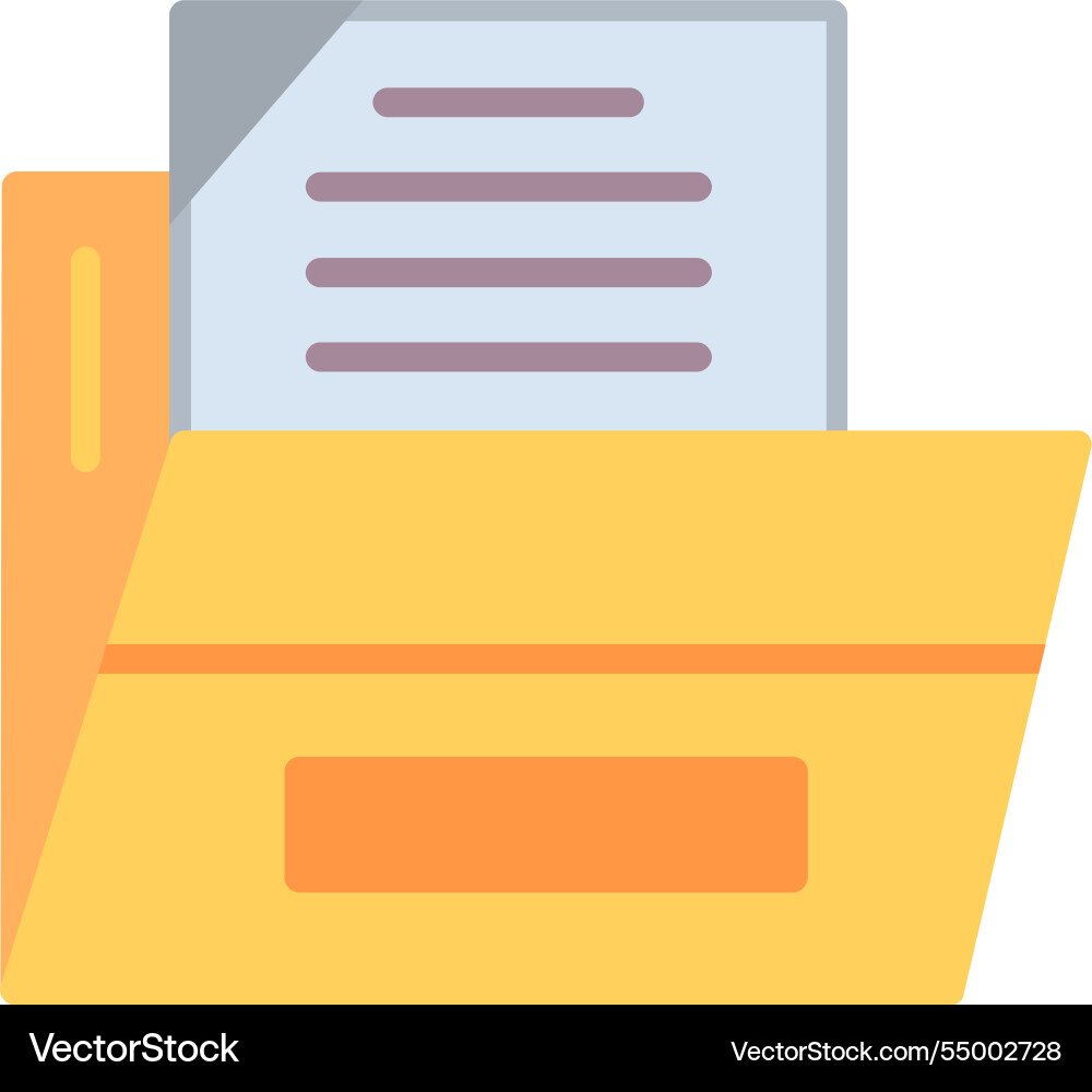 Files and folders flat icon design Vector Image