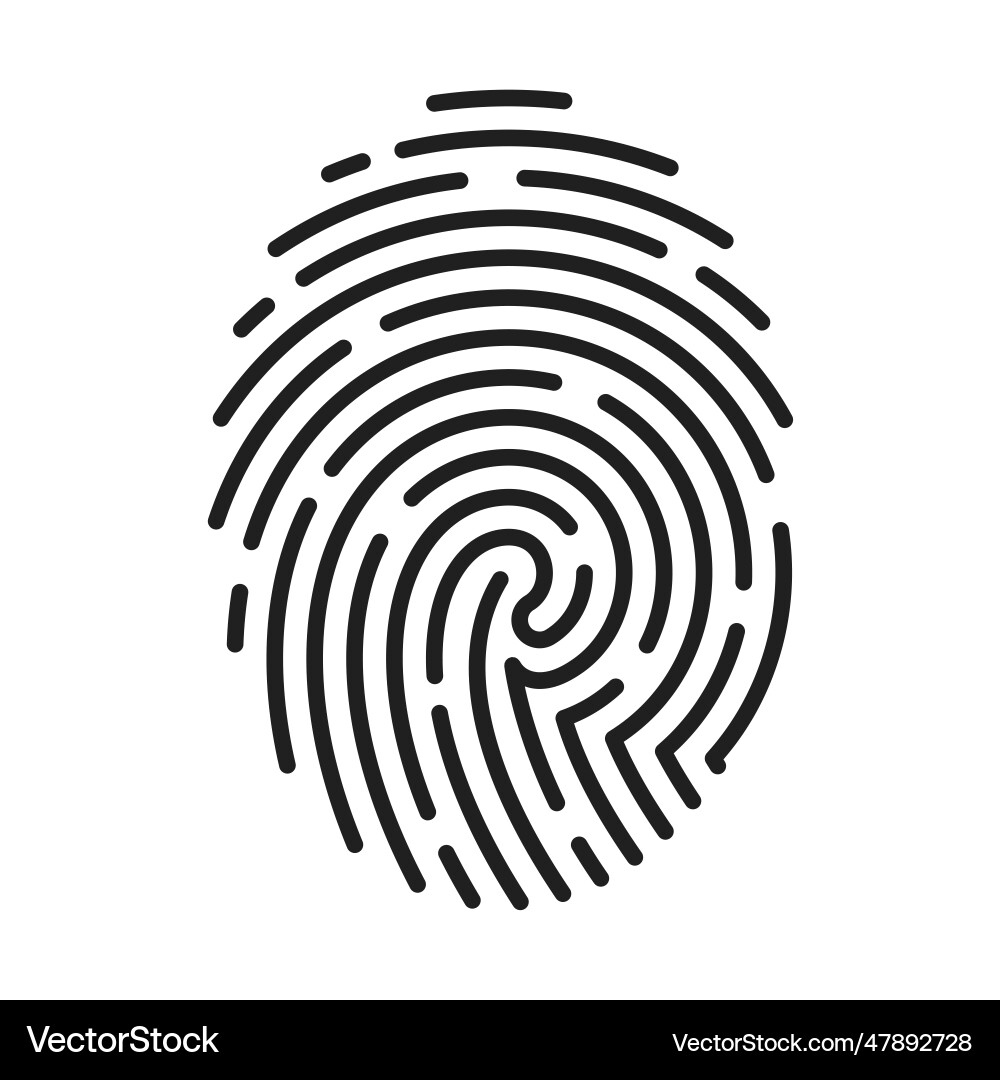 Fingerprint icon signature concept for password Fingerprint icon signature concept for password vector image