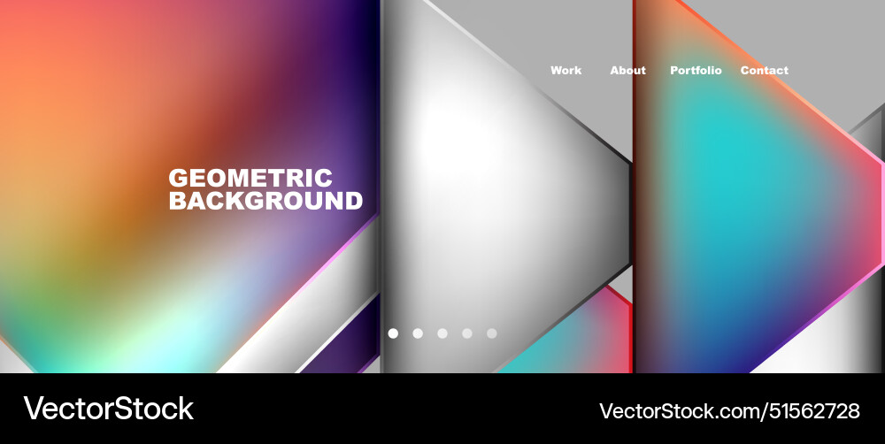 Gradient triangle geometric minimal wallpaper Vector Image