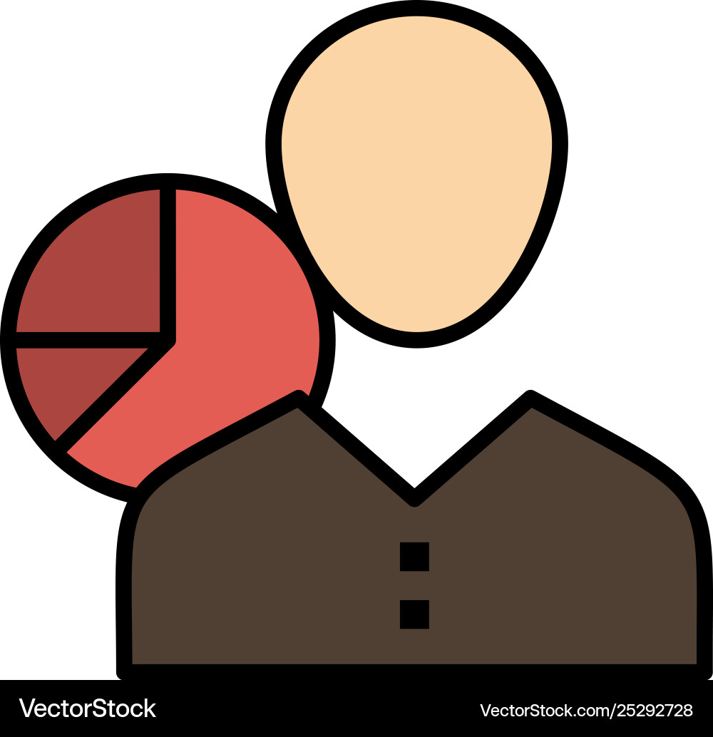 Graph chart data employee manager person Graph chart data employee manager person vector image