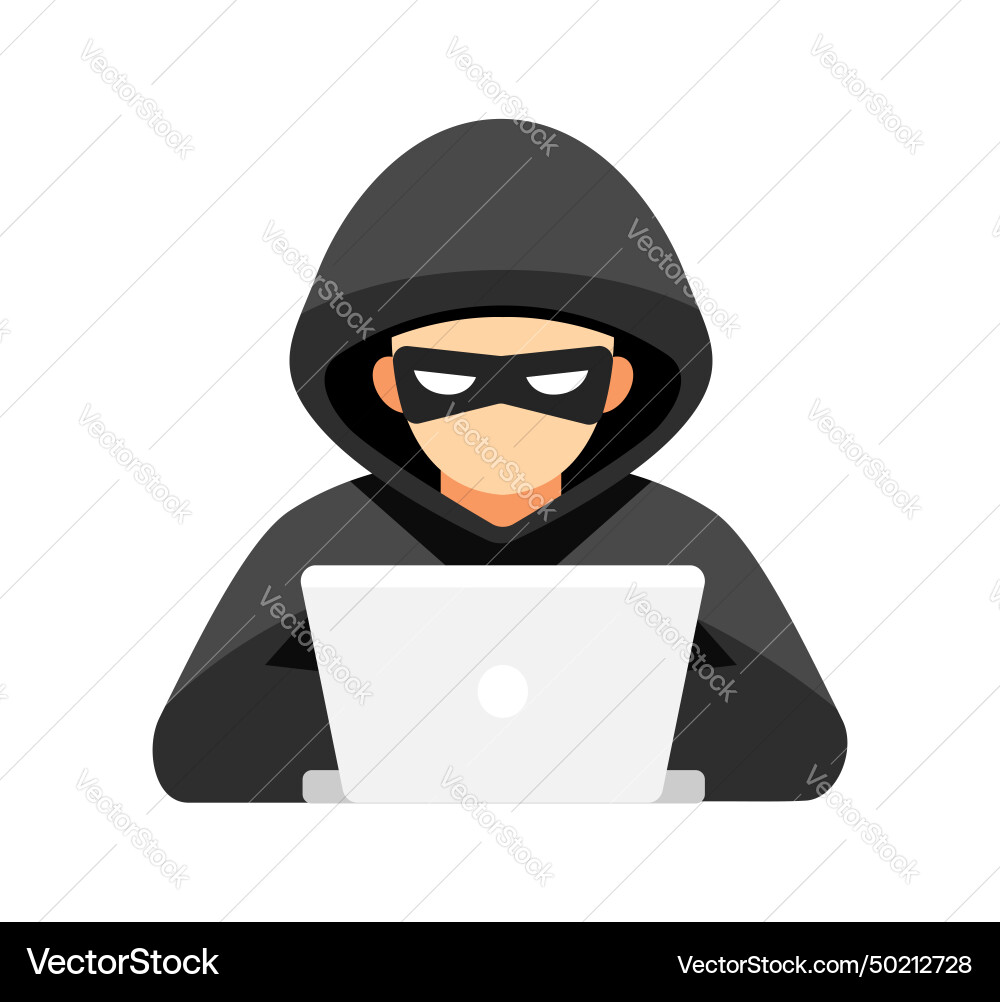 Hacker with a phishing trap targeting personal Hacker with a phishing trap targeting personal vector image
