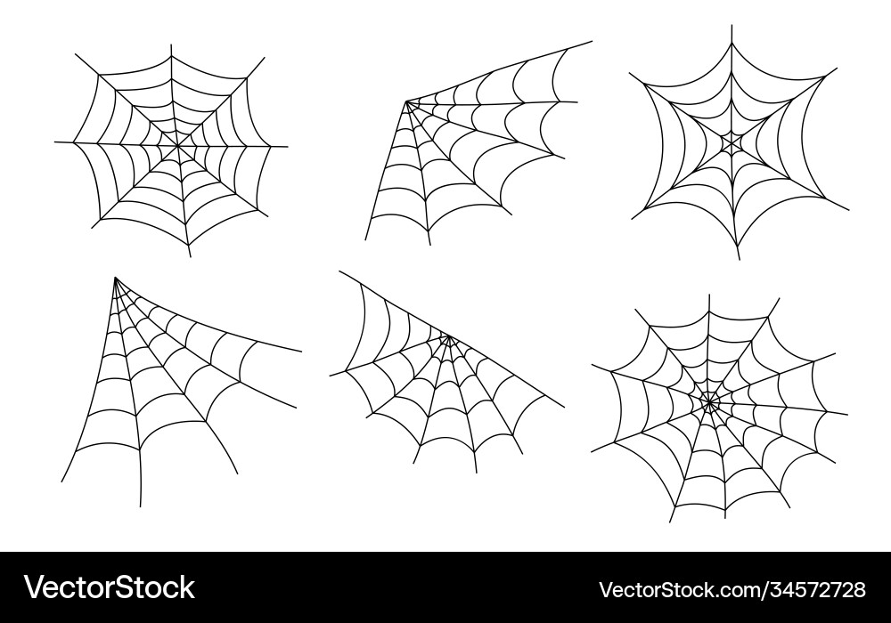 Halloween Spiderweb Icon - Cobweb Net vector image