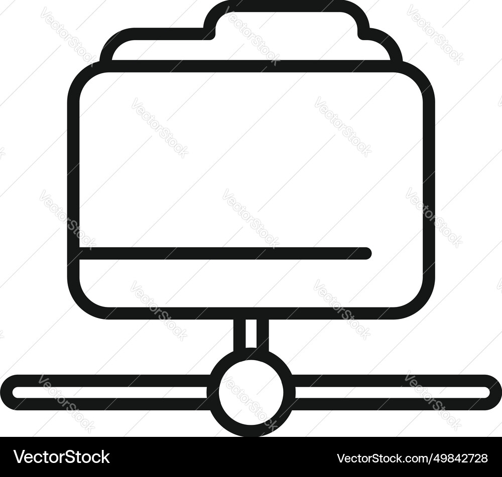 Internet shared folder icon outline router Internet shared folder icon outline router vector image