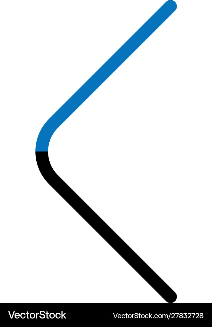 Left arrow icon with white background vector image