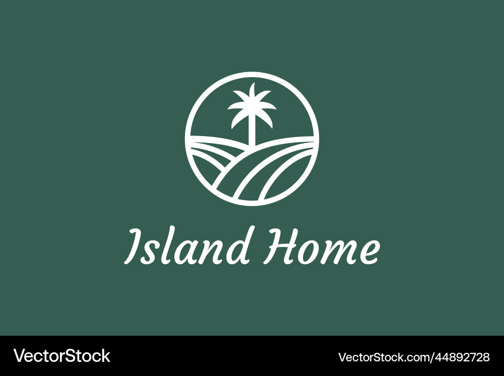 Ocean waves and palm tree combined with simple Ocean waves and palm tree combined with simple Vector Image